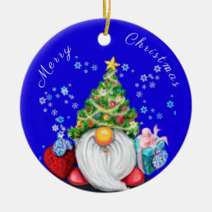 Christmas Ornament Gnome with Gifts - Your Colours