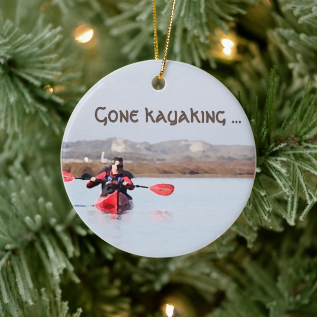 Christmas Ornament "Gone Kayaking" (Tree)