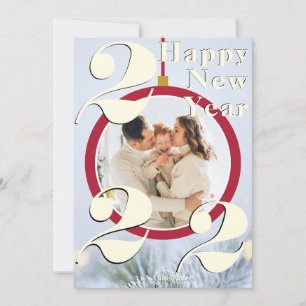 Christmas Ornament Happy New Year 2022 Photo Card