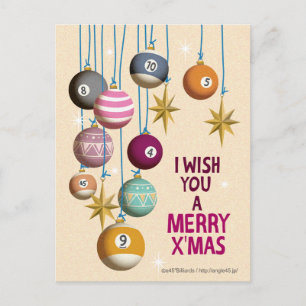 Christmas ornament holiday postcard
