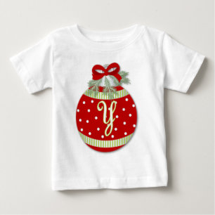 CHRISTMAS ORNAMENT INITIAL Y BABY T-Shirt