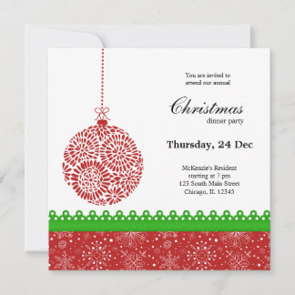 Christmas Ornament Invitation
