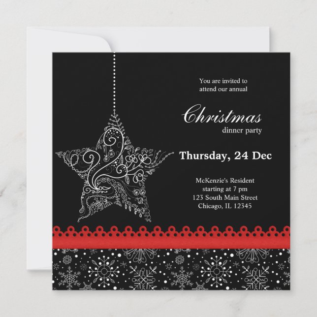 Christmas Ornament Invitation (Front)