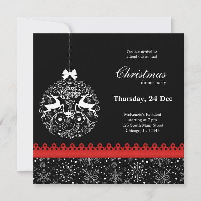 Christmas Ornament Invitation (Front)