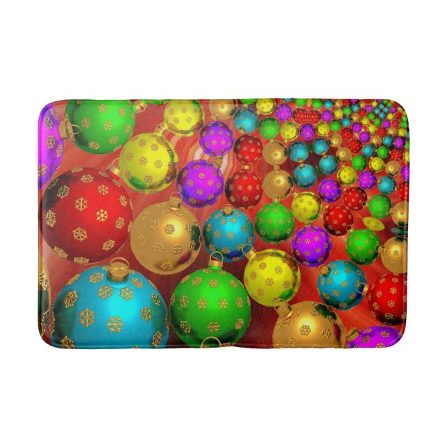 Christmas Ornament Jamboree Bath Mat (Front)