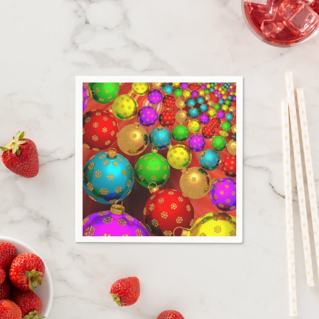 Christmas Ornament Jamboree Napkin (Insitu)