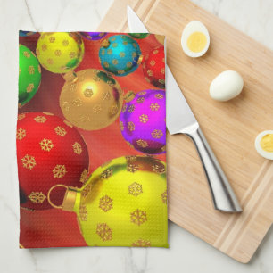 Christmas Ornament Jamboree Tea Towel