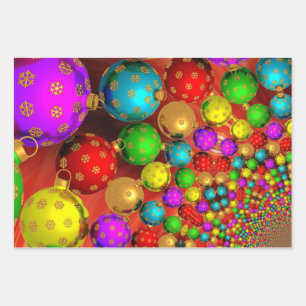 Christmas Ornament Jamboree Wrapping Paper Sheet
