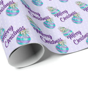 Christmas Ornament   Lavender  Wrapping Paper