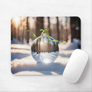 Christmas Ornament Lens Ball Mouse Mat