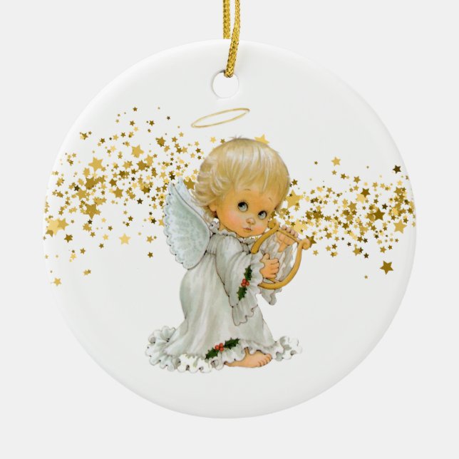 Christmas Ornament-Little Angel Ceramic Ornament (Front)