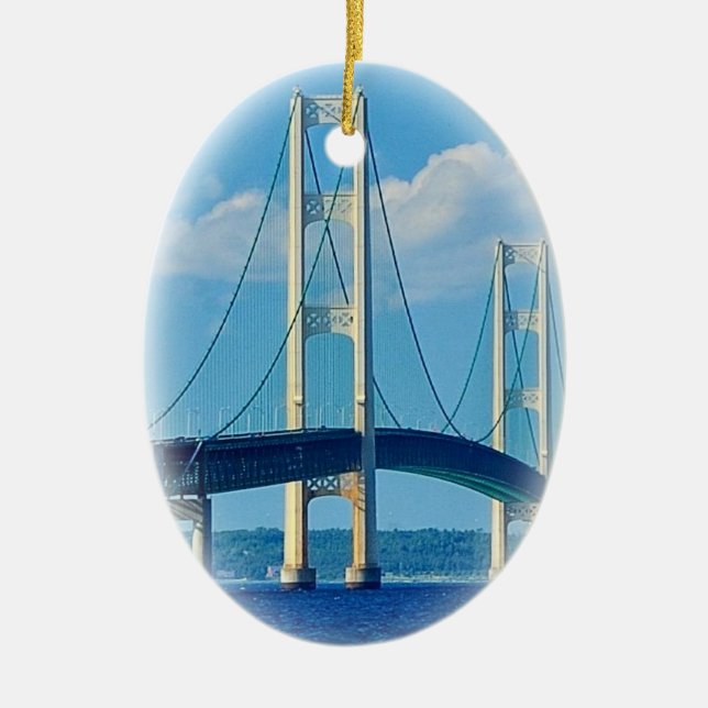 Christmas Ornament Mackinac Bridge (Front)