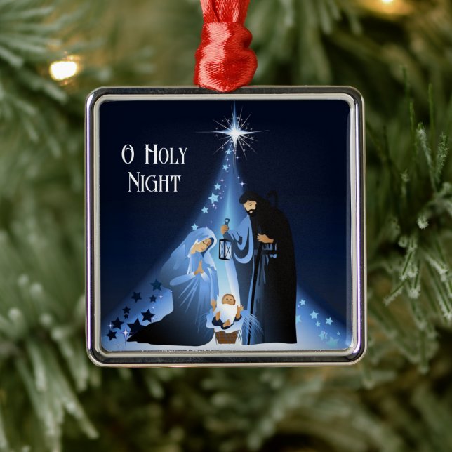 Christmas Ornament-Manger Scene   Metal Tree Decoration (Tree)