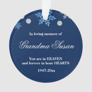 Christmas Ornament Memorial Grandma Snowflakes