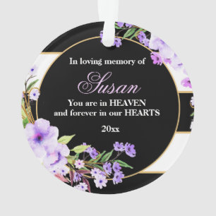 Christmas Ornament Memorial Purple Black