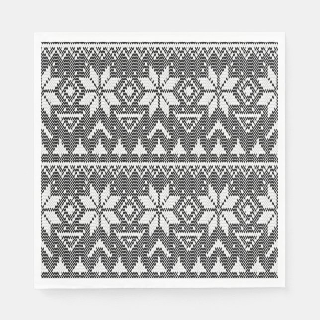 Christmas ornament nordic winter scandinavian norw napkin (Front)