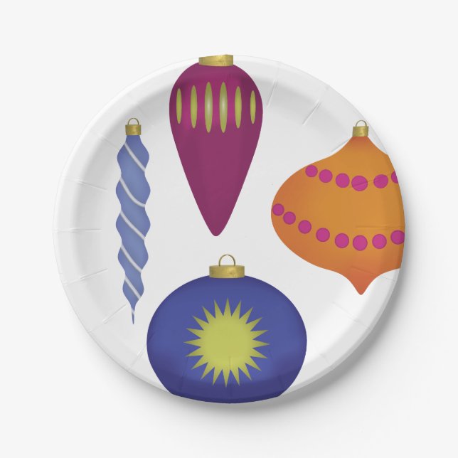 Christmas Ornament Paper Plate (Front)