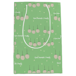 Christmas ornament pattern custom medium gift bag
