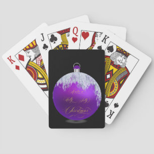 christmas ornament playing cards