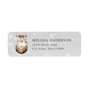 Christmas Ornament Return Address Labels