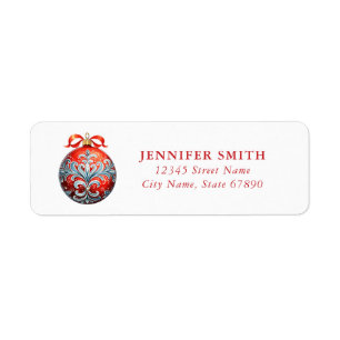 Christmas Ornament Return Address Labels
