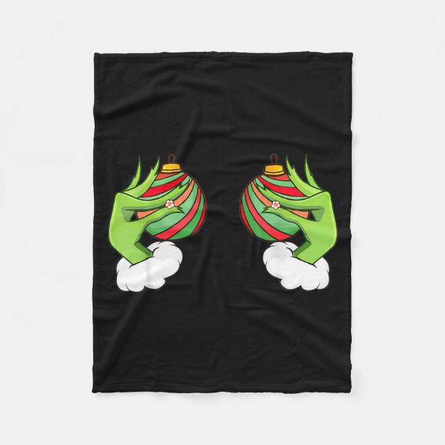 Christmas Ornament S Funny Christmas  Fleece Blanket (Front)