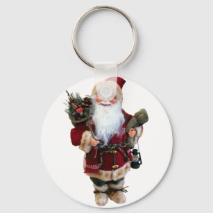 Christmas ornament Santa Claus doll Key Ring