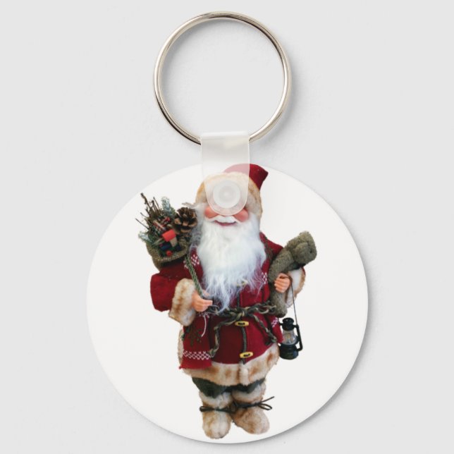 Christmas ornament Santa Claus doll Key Ring (Front)