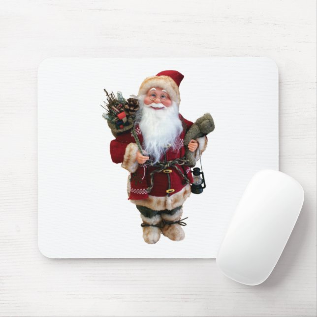 Christmas ornament Santa Claus doll Mouse Mat (With Mouse)