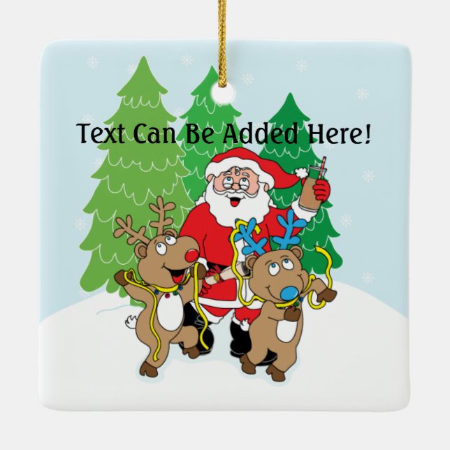 Christmas Ornament "Santa" Personalise (Back)