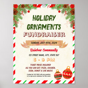 Christmas ornament school event template poster