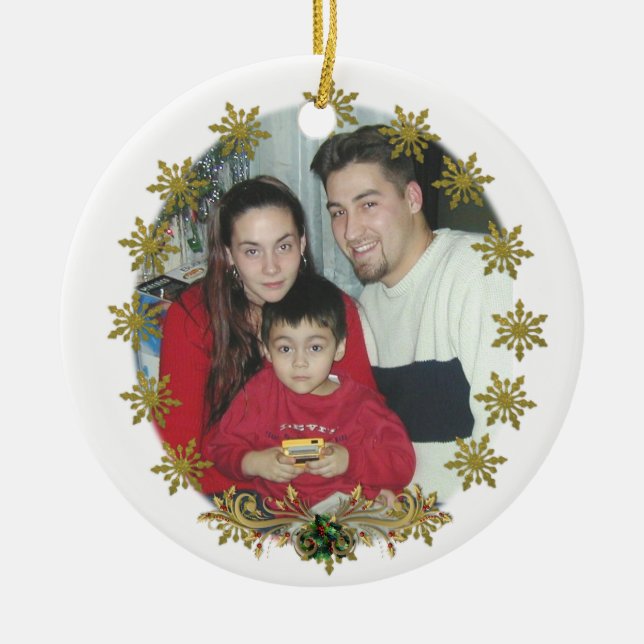 Christmas Ornament snowflakes of gold (Front)