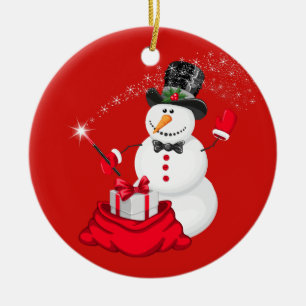 Christmas Ornament-Snowman Ceramic Tree Decoration