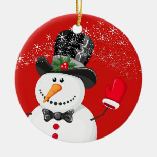 Christmas Ornament-Snowman Ceramic Tree Decoration