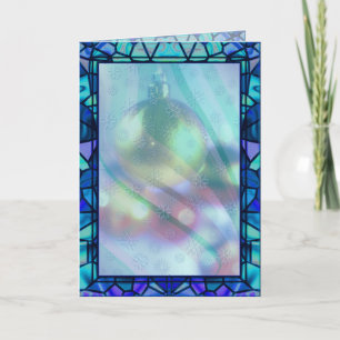 CHRISTMAS ORNAMENT  STAINED GLASS by SHARON SHARPE Holiday Card