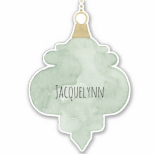 Christmas Ornament Sticker Watercolor