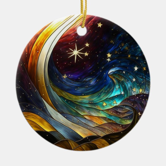 Christmas Ornament Stylised Comet Illustration (Front)