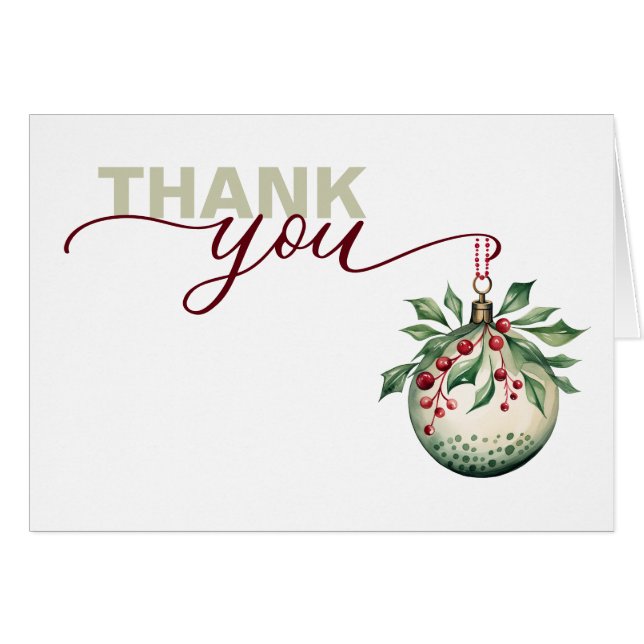 Christmas Ornament Thank You (Front Horizontal)