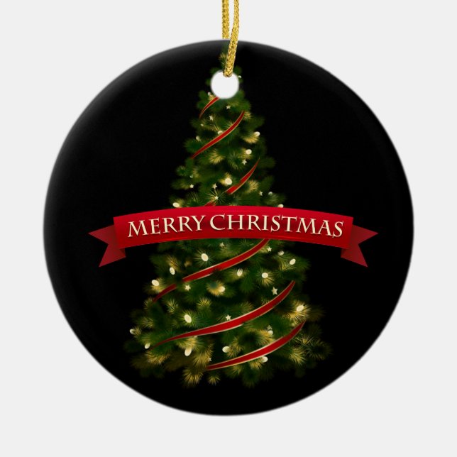 Christmas Ornament-Tree Ceramic Tree Decoration (Front)