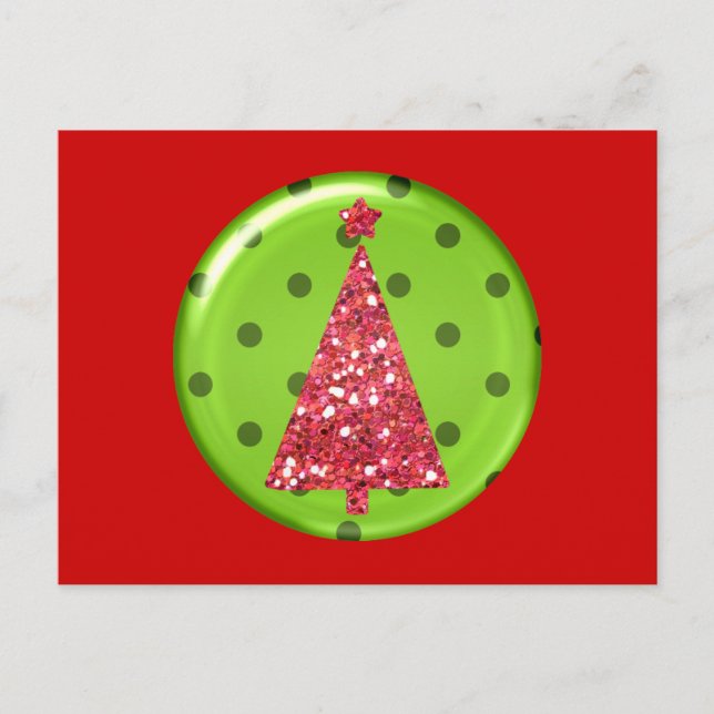 Christmas Ornament Tree Postcard (Front)