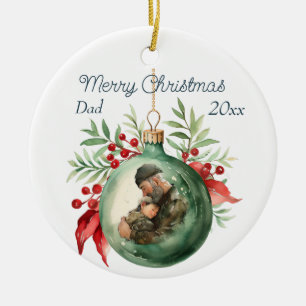 Christmas Ornament Watercolor For Dad Ornament
