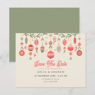 Christmas ornament wedding save the date