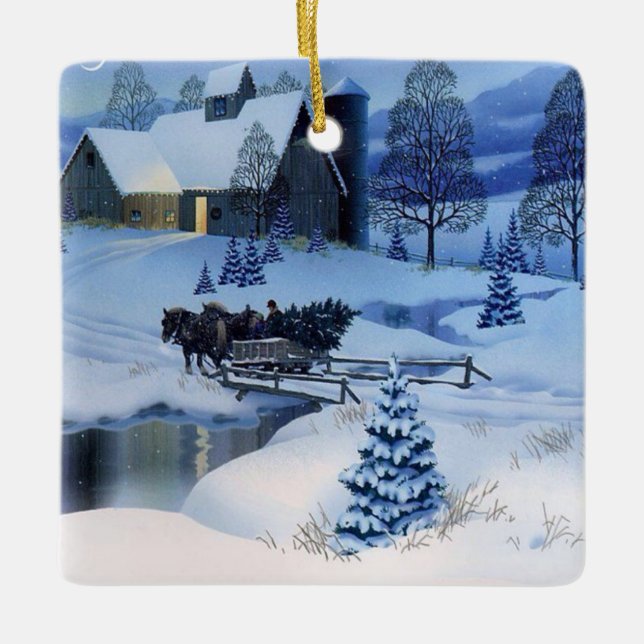 Christmas Ornament Winter Scene (Front)
