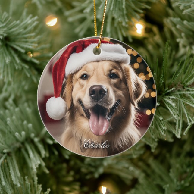Christmas Ornament with dog. (Tree)