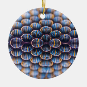Christmas Ornament with Honeycomb Design