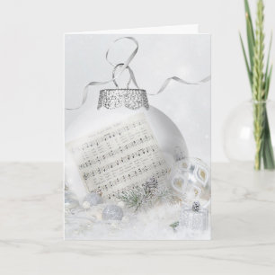 Christmas ornament with music holiday card