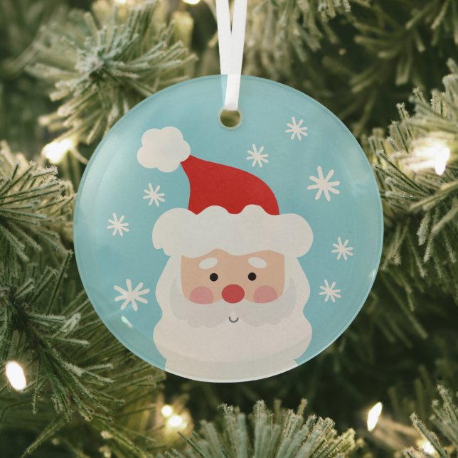 Christmas ornament with Santa Claus and snowflakes (Insitu)