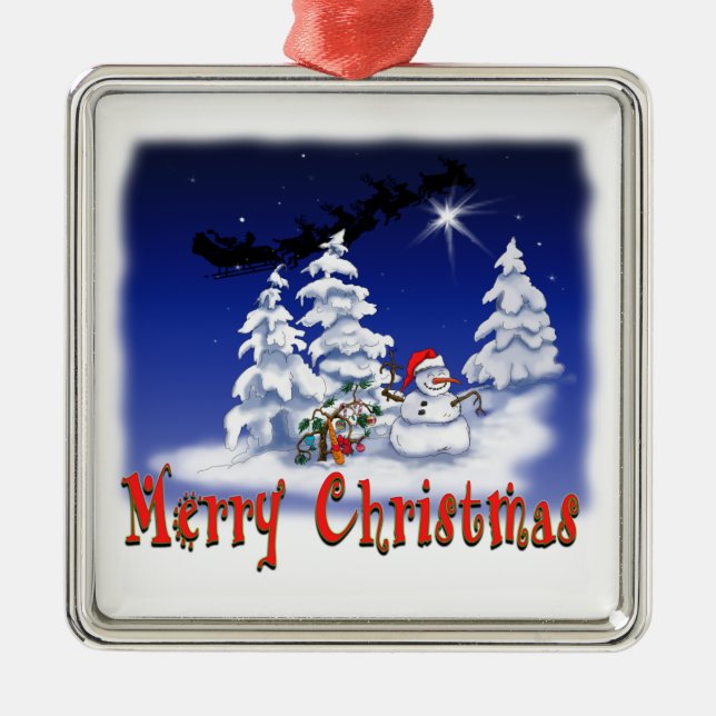 Christmas ornament with snowman (Front)