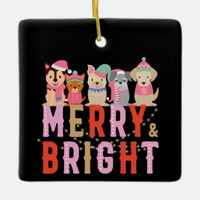 Christmas, ornaments 07 Merry and Bright (Front)