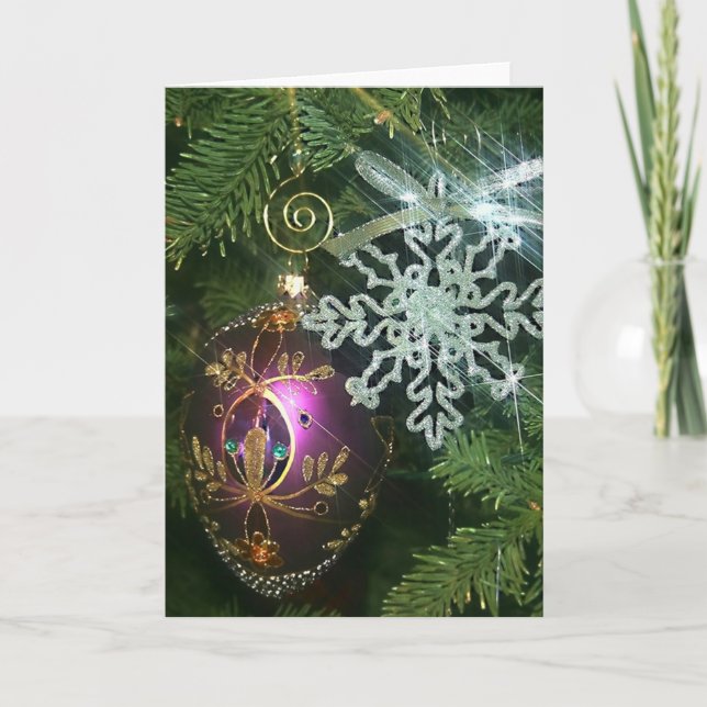 Christmas Ornaments 2 Holiday Card (Front)